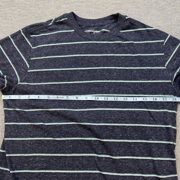 Ocean Pacific Mens Navy Blue Crewneck T-Shirt Stripes Short Sleeve OP Size Small - Picture 5 of 8